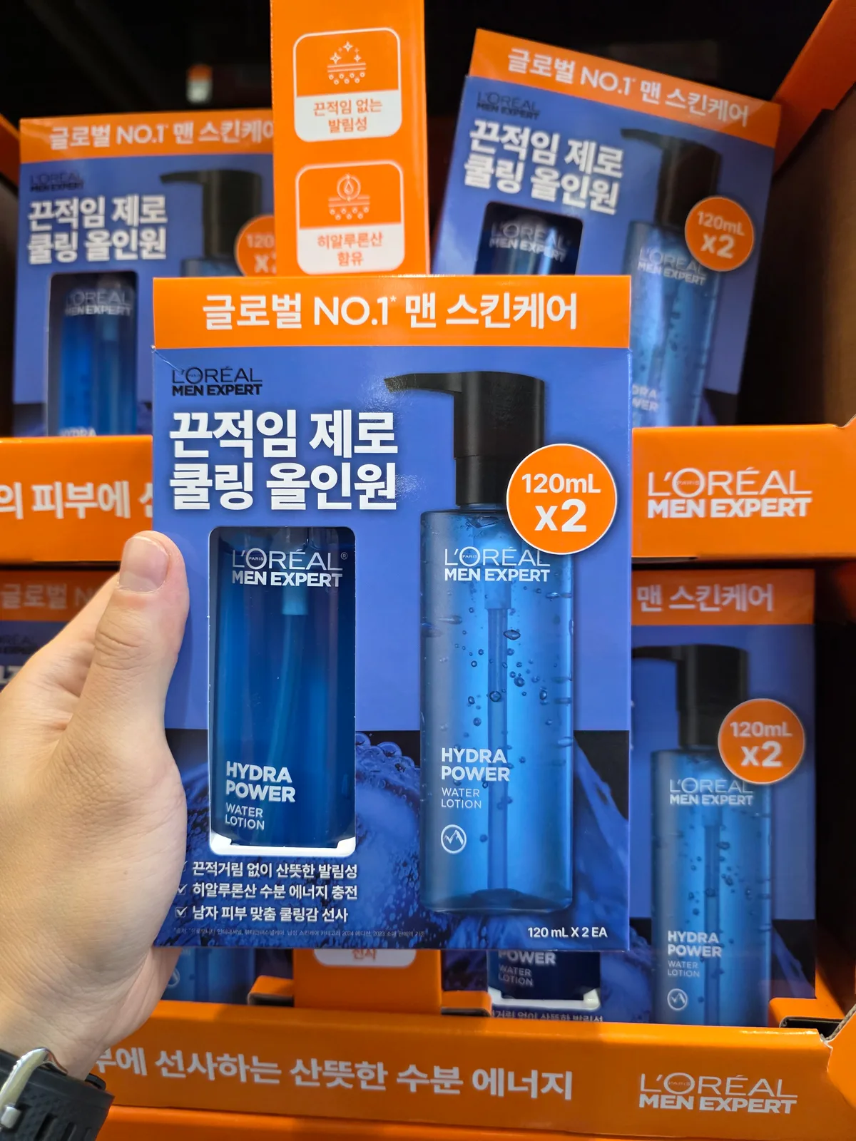 로레알 맨 엑스퍼트 파워 워터로션 120ML x 2